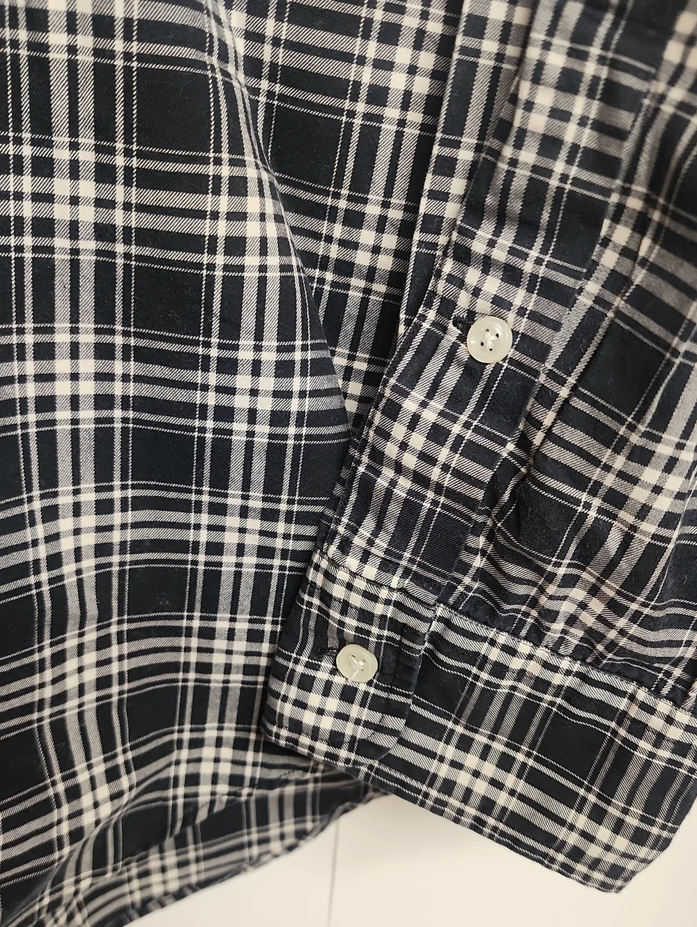 Polo by Ralph Lauren Classic Fit Men’s Navy and White Plaid Button-Down Shirt